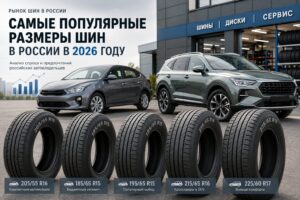популярные размеры шин