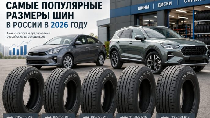 популярные размеры шин